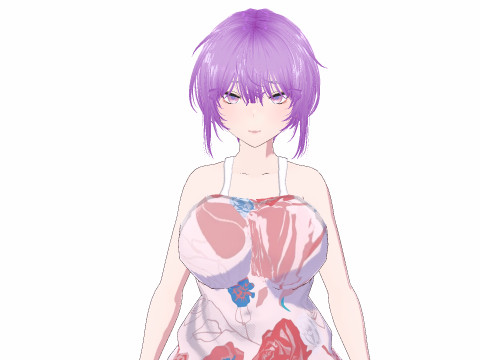 Hot Anime Mommy in Apron - Full Rigged Modelo 3D