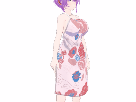Hot Anime Mommy in Apron - Full Rigged Modelo 3D