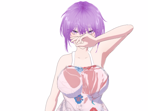 Hot Anime Mommy in Apron - Full Rigged Modelo 3D