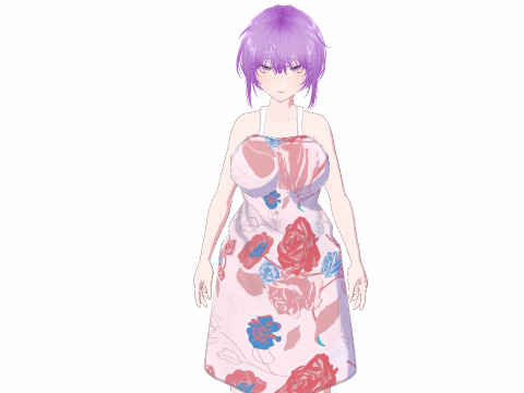 Hot Anime Mommy in Apron - Full Rigged Modelo 3D