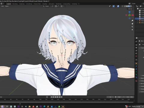 Yuzuki Fully Rigged Anime Model - Pack of 3 3D Model