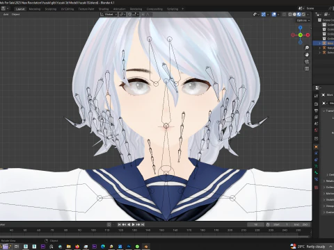 Yuzuki Fully Rigged Anime Model - Pack of 3 3D Model