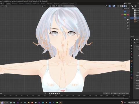 Yuzuki Fully Rigged Anime Model - Pack of 3 3D Model