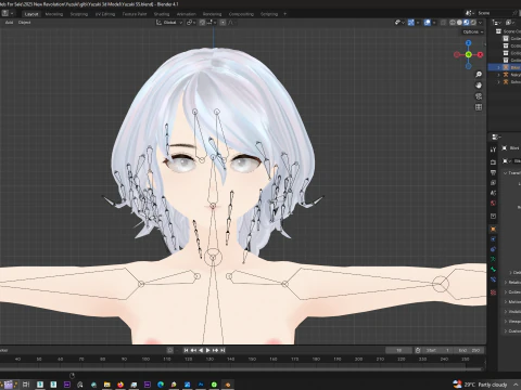 Yuzuki Fully Rigged Anime Model - Pack of 3 3D Model