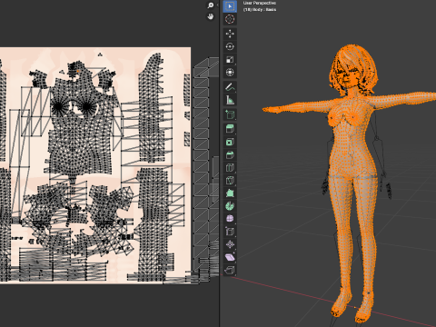 Yuzuki Fully Rigged Anime Model - Pack of 3 3D 模型