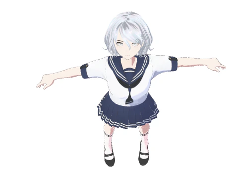 Yuzuki Fully Rigged Anime Model - Pack of 3 3D Model