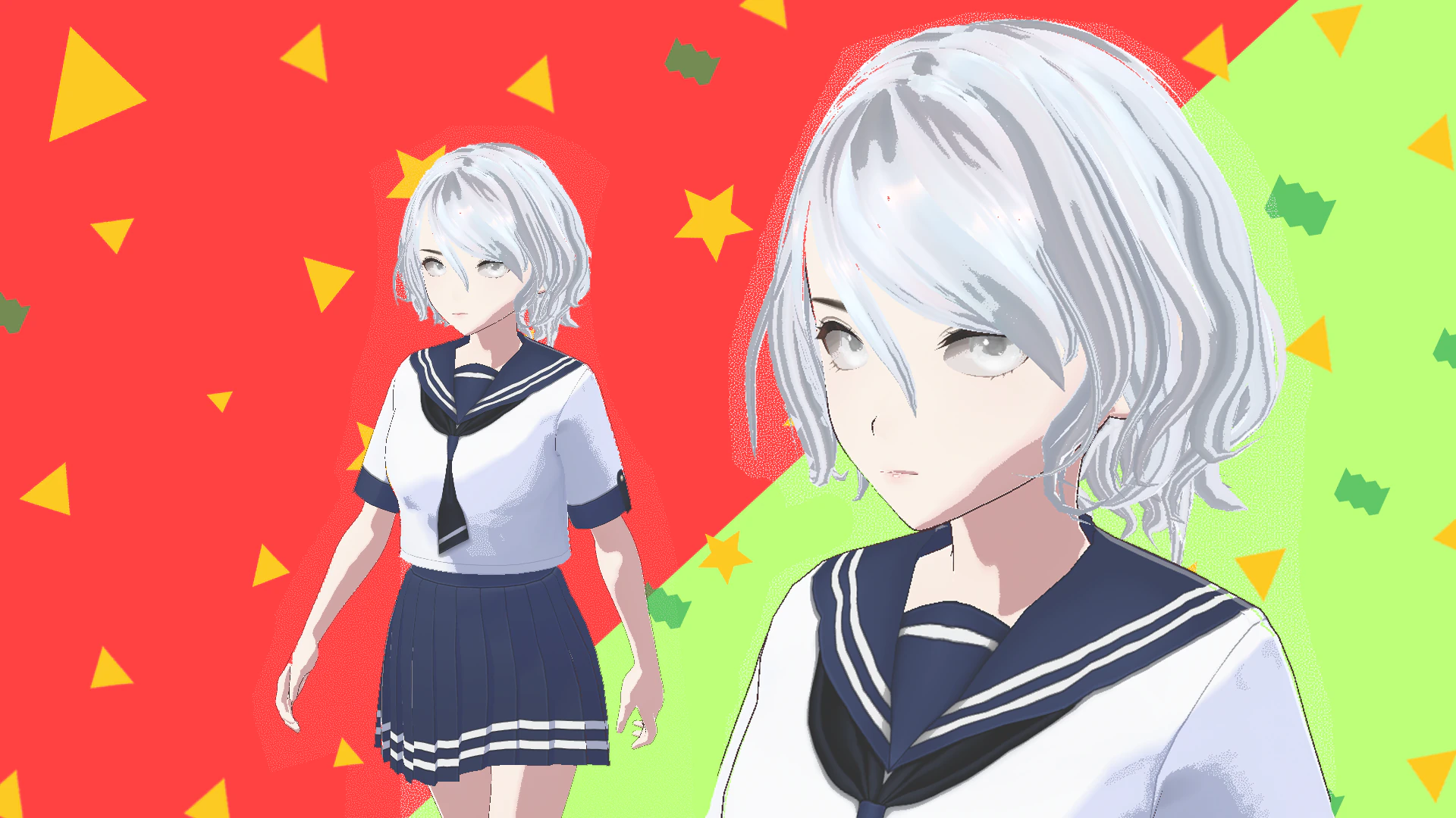 Yuzuki Fully Rigged Anime Model - Pack of 3 3D Model .c4d .max .obj .3ds .fbx .stl .blend 