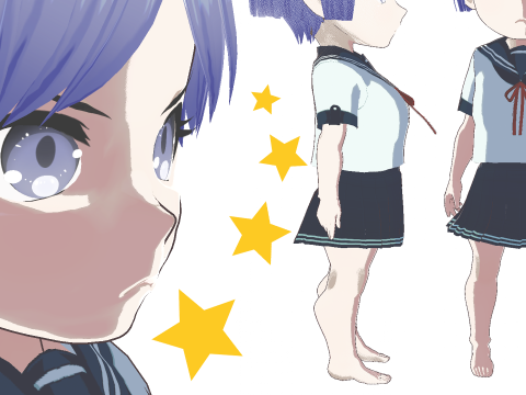 Anime Chibi School Girl 2 Ariako 3D-Modell