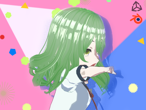 Anime Chibi School Girl 3 Saniko 3D Модель