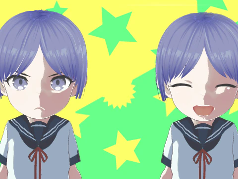 5 Chibi School Girls Pack Fully Rigged 3D Model