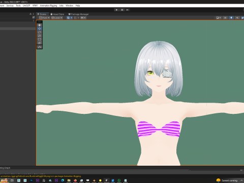 Eyepatch Girl Base Model 3D-Modell