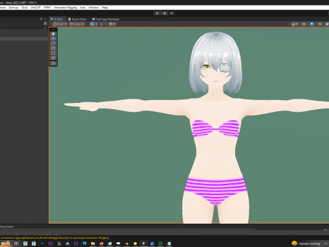 Eyepatch Girl Base Model 3D Model