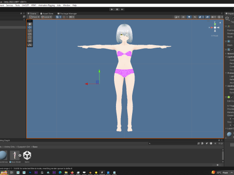 Eyepatch Girl Base Model 3D-Modell