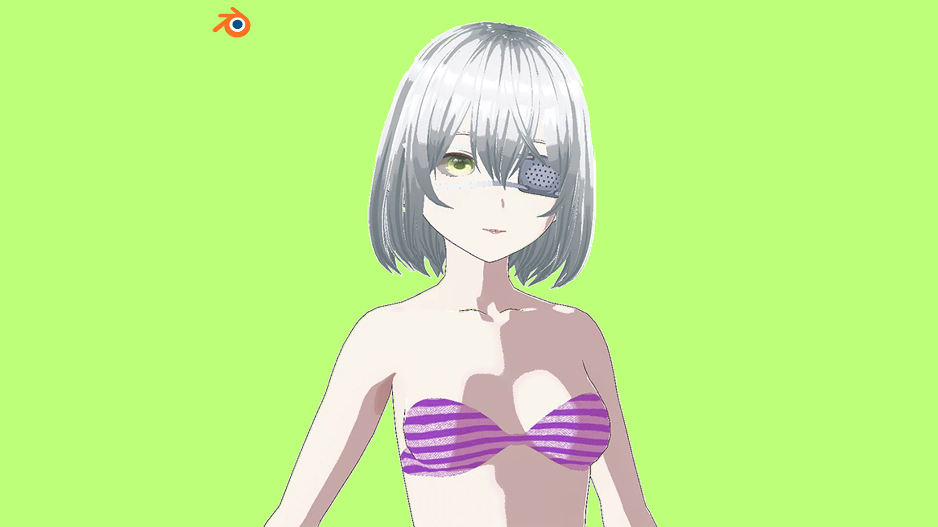 Eyepatch Girl Base Model 3D Model .c4d .max .obj .3ds .fbx .stl .blend 