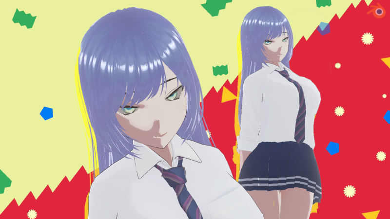Hot Anime School Teacher Fully Rigged Model 3D .c4d .max .obj .3ds .fbx .stl .blend
