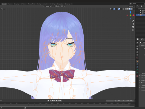 Hot Anime School Teacher Fully Rigged Model 3D