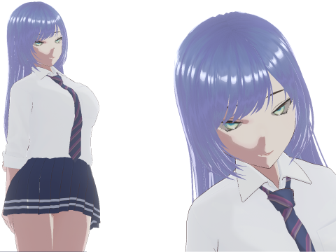Hot Anime School Teacher Fully Rigged Model 3D