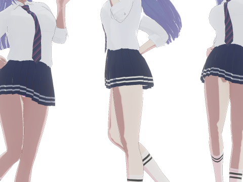 Hot Anime School Teacher Fully Rigged Model 3D