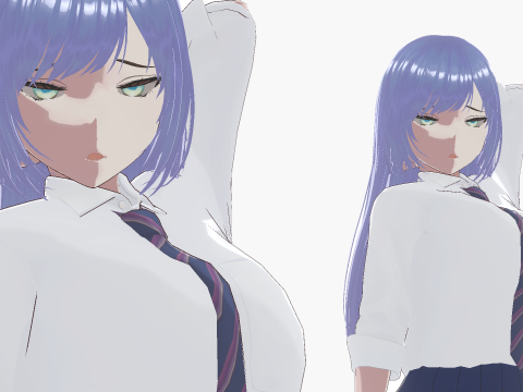 Hot Anime School Teacher Fully Rigged Model 3D