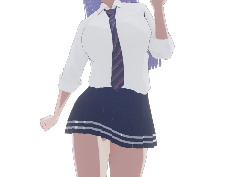 Hot Anime School Teacher Fully Rigged Model 3D