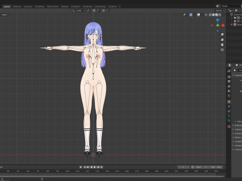 Anime School Teacher Figure 3D-Modell