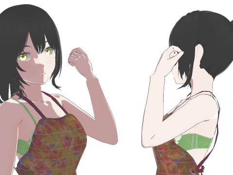 Hot Anime Maid Fully Rigged 3D Model