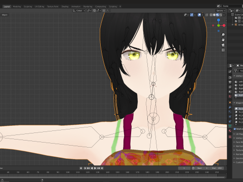 Hot Anime Maid Fully Rigged 3D Model