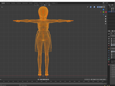 Hot Anime Maid Fully Rigged 3D Model