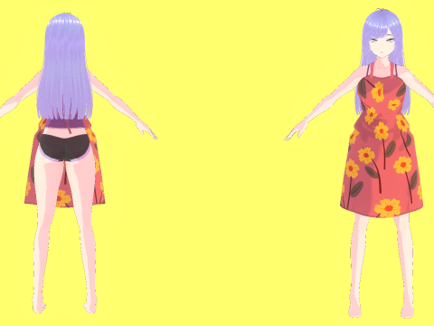 Anime Housewife Mommy 3D Model