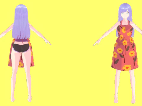 Anime Housewife Mommy 3D Model
