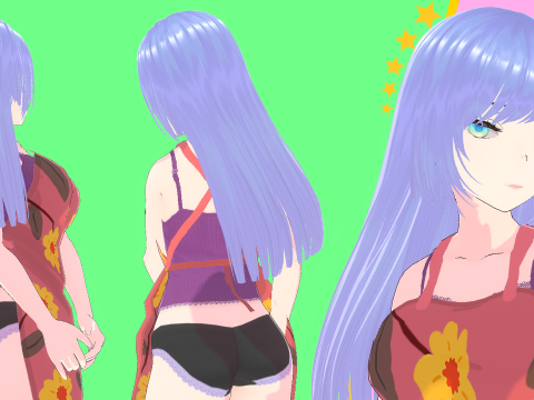 Anime Housewife Mommy 3D Model