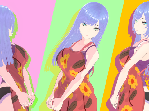 Anime Housewife Mommy 3D Model