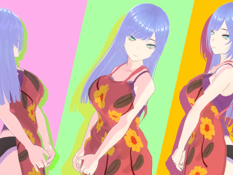 Anime Housewife Mommy 3D Model