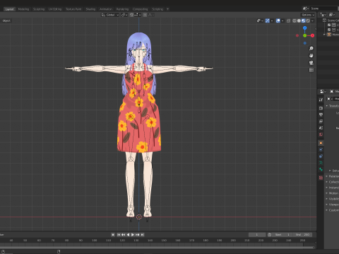 Anime Housewife Mommy 3D Model