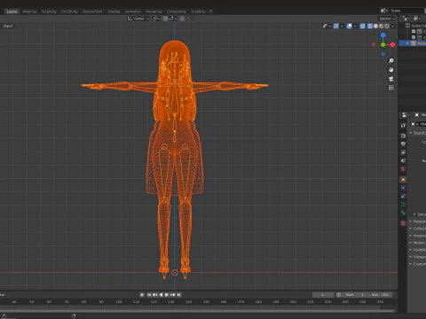 Anime Housewife Mommy 3D Model