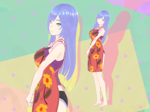 Anime Housewife Mommy 3D Model