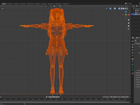 Psycho Anime School Student 3D Model