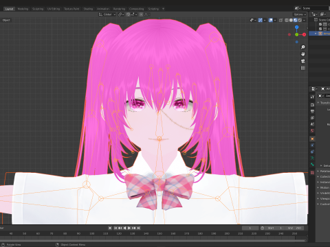Psycho Anime School Student 3D Model