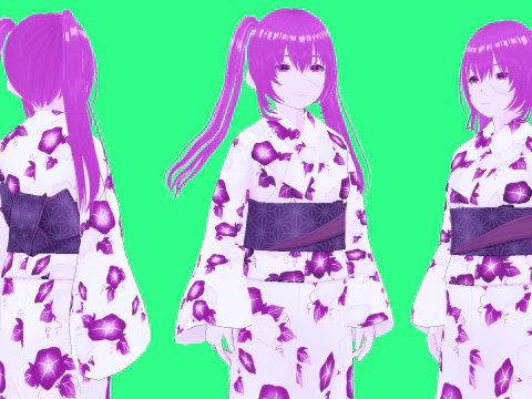Psycho Anime School Student 3D Model