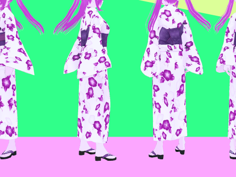 Psycho Anime School Student 3D Model