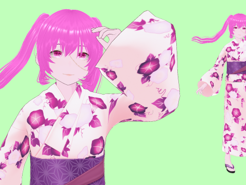 Psycho Anime School Student 3D Model