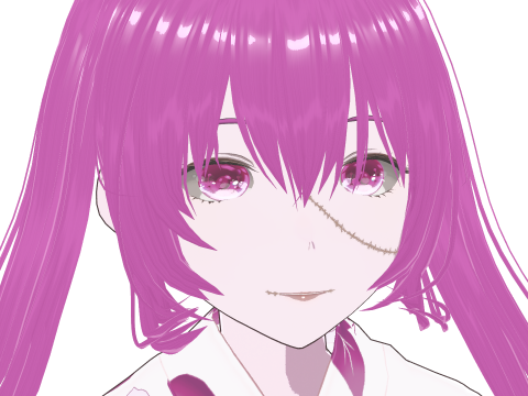 Psycho Anime School Student 3D Model