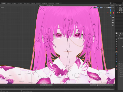 Psycho Anime School Student 3D Model