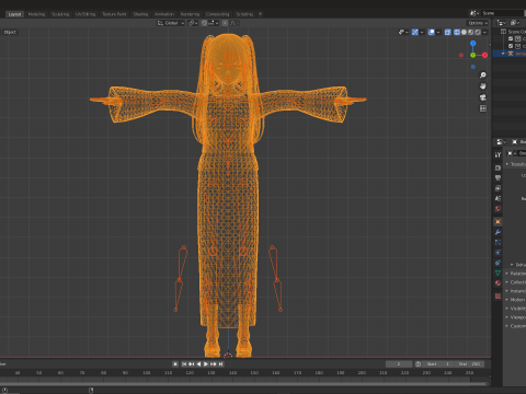 Psycho Anime School Student 3D Model