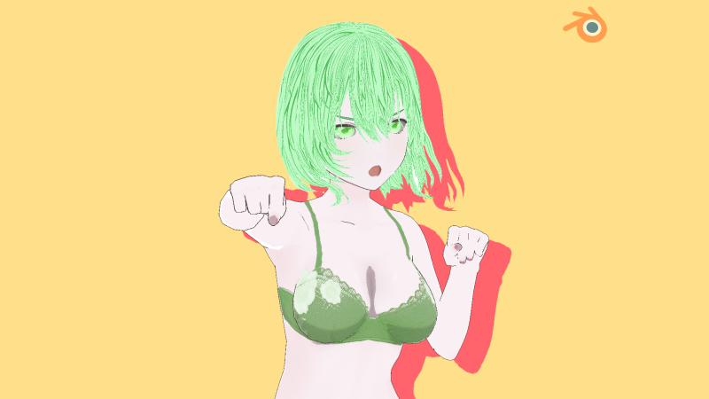 Hot Anime Waifu in Swimsuit 3D Model .c4d .max .obj .3ds .fbx .stl .blend