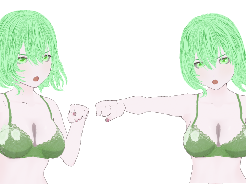Hot Anime Waifu in Swimsuit 3D Model
