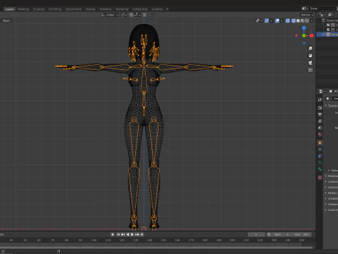 Hot Anime Waifu in Swimsuit 3D Model