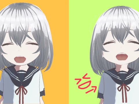 Cute Chibi School Girl 3D Model