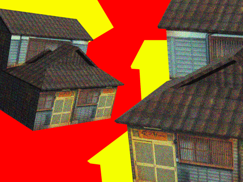 Super Lowpoly Traditional Japanease Town House Modèle 3D