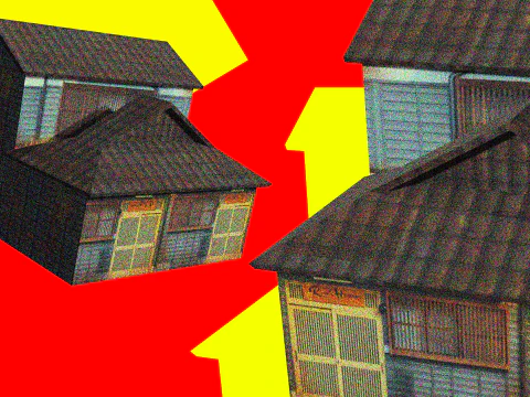 Casa a schiera tradizionale giapponese super low poly Modello 3D